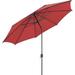 Gardesol 9/11 FT Patio Umbrella Market Umbrella with Push Button Tilt/Crank 8 Sturdy Ribs Outdoor Table Umbrella for Deck Backyard Pool Red