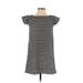 Madewell Casual Dress - Shift: Black Stripes Dresses - Women's Size 2X-Small