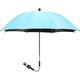 Universal Parasol for Prams, Irregular Parasol for Prams and Buggies, UV Protection 50+, Universal Bracket for Round and Oval Tubes (Color : Dark Blue, Size : 75cm) (Blue 85cm)