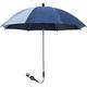 Stroller Sunshade Universal 50+ UV Umbrella for Children and Babies Sun Protection with Umbrella Handle for Pram, Pushchair, Buggy and Buggy (Color : Gray, Size : 85cm) (Dark Blue 75cm)