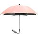 Baby Stroller Sun Protection Parasol, Wheelchair Pushchair Baby Stroller Parasol Rain Sun Canopy Stretchable Pram Stroller Umbrella Holder Clip Clamp (Color : Gray, Size : 75cm) (Pink 75cm)