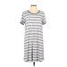 Market and Spruce Casual Dress - Shift: Blue Stripes Dresses - Women's Size Large