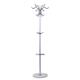67 Inch Coat Stand White Metal Freestanding Coat Rack in Tree Shape with 16 Hooks Hat Jacket Stand Tree Holder Clothes Hanger Rack with Marble Base