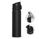 RHINOSHIELD AquaStand Magnetic Bottle 700ml | Round Mouth Stainless Steel Insulated Water Bottle, Sport Bottle with MagSafe Compatible Handle, Tripod with Adjustable Angles, Leak Proof - Black
