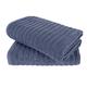 Classic Turkish Towels - Luxury Ribbed Bathroom Towel Sets, 100% Turkish Cotton, Brampton Collection (Blue, 2 Piece Bath Sheet Set - 40" x 65")
