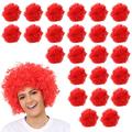 Orange Afro Wig - Fancy Dress Accessory - Funky Large Curly Hair 70's Disco Clown Mens Ladies - Perfect for Fancy Dress Events - Pack Of 24