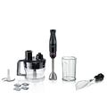 Bosch ErgoMaster Series 4 MSM4B670GB Pressure Controlled Speed 2 in 1 Hand Blender with Mini Food Processor, Beaker and Whisk, Stainless Steel Blade, 1000 W Motor, Black