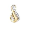 14ct Two Tone Gold Swirl Slide Jewelry for Women
