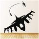 azutura Fighter Jet Attack Army Airplane Wall Sticker available in 5 Sizes and 25 Colours Silver Metallic