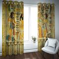 Deertweet Home Egyptian Curtain Ancient Egypt Afro African Vintage Old Retro Room Darkening Curtains Protect Furniture Curtains for Living Room 2 Panels Set H90xB132