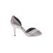 Adrianna Papell Heels: Silver Marled Shoes - Women's Size 6