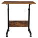 Ebern Designs Tremberth Height Adjustable Standing Desk Converter Wood/Metal in Brown | 37.75" H x 23.62" W x 15.74" D | Wayfair