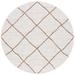 Brown/White 79 x 79 x 0.25 in Indoor/Outdoor Area Rug - Union Rustic Capra Geometric Machine Woven Polypropylene Indoor/Outdoor Area Rug in Ivory/Brown | Wayfair