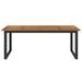 Ebern Designs Britanie Dining Table Wood/Metal in Brown | 29.5 H x 78.7 W x 35.4 D in | Outdoor Dining | Wayfair 649103F973B243C39B825268049C42DC