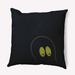 The Holiday Aisle® Hazell Throw Square Pillow Cover & Insert by E by Design Polyester/Polyfill blend in Black | 16 H x 16 W x 6 D in | Wayfair