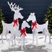 The Holiday Aisle® 3-Piece 56In Reindeer Family Silhouette Set, Outdoor Christmas Yard Decoration W/Buck, Doe, Fawn, | Wayfair