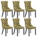 Rosdorf Park Jermell Modern Kitchen Tufted Velvet Dining, Side Chair Faux Leather/Wood/Upholstered/Velvet in Brown | Wayfair
