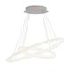 Searchlight - Circle - Integrated led 2 Light Ceiling Pendant Chrome with Glass Crystals