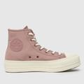 Converse all star lift hi trainers in pink