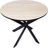Skraut Home - Table à manger ronde fixe - Modèle zen - 90 x 90 x 77 cm - Capacité jusqu'à 4