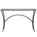 Uttermost Alayna Black Metal & Glass Console Table - 48"W x 33"H x 10"D