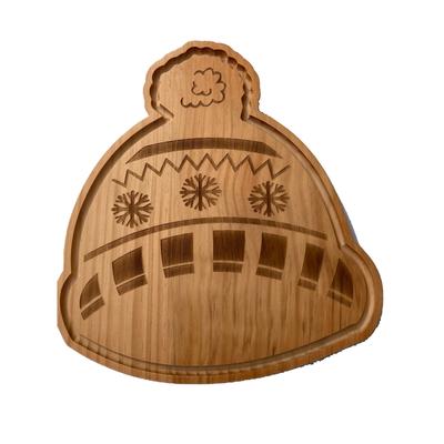Winter Hat Wood Board, 15" X 13.6" - Natural - 13.5" L x 15" H x 0.75" W