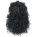 Leather Hair Barrette with Stick Fashion Man Black Long Cruly Men s Wig Party Wig Handsome Cool Wig Short Laye Wig