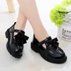 Kinder Leder Schuhe Mädchen Oxfords Leder Wohnungen T-strap kinder Schuhe Cut-outs Atmungsaktive