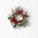 11"H Sullivans Red Ball And Holly Christmas Mini Wreath, Red - 11"L x 2.5"W x 11"H