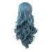 Sexy Women Cosplay Wavy Curly Synthetic Wig Fashion Dark Blue Long Party Wigs