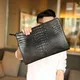 Luxus Krokodil Muster Männer Kupplung Taschen Marke Designer Business Tasche iPad Handtaschen Mode