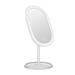 Bestonzon 180 Rotating Touch Screen LED Makeup Mirror Adjustable Cosmetic Mirror for Desktop Countertop Bathroom Bedroom Travel(White)