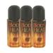 Bod Man Body Heat Sexy X2 Fragrance Body Spray 4 oz Men (Pack of 3)