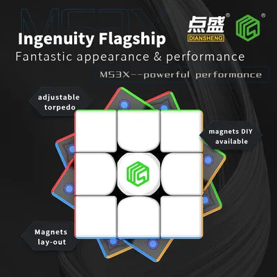 [Picube] dian sheng ms3x magnetischer diy maglev magischer würfel 3x3 magnetischer rubix profession Image