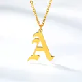 A-Z Brief Initial Halsketten Für Frauen Männer Gold Farbe Edelstahl Hals Kette Männlichen Weiblichen