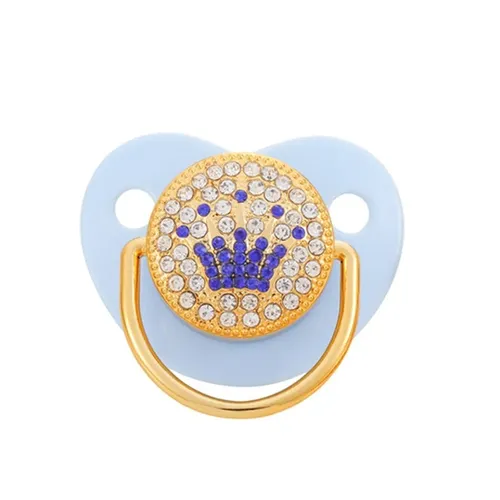Blau Crown Baby Schnuller Neugeborenen Silikon Schnuller Infant Nippel Dummy Schnuller Schnuller