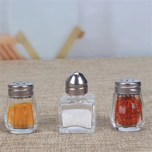 Mini-Gewürz-Shaker-Flaschen Glas gewürze Gewürz gläser Küche Salz-und Pfefferstreuer-Gewürz boxen