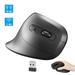 Sunffice Vertical Ergonomic Wireless Silent Mouse 3 Adjustable DPI Optical Cordless Office Quiet Mouse Reduces Right-Hand Wrist Pain for PC Computer Laptop - Not for Gaming-Black