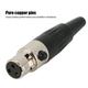 Audio Plug Mini Xlr Connector Mini Xlr Plug Audio Connector 1 Pair Pure Copper Casing Pins 3 Core MINI XLR Connector DIY Audio Cable Welding Plug