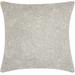 Mina Victory Luminecence Beaded Leaves Silver Throw Pillow - Nourison Z2963