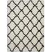 Nourison Luxe Shag LXS02 White 4'x6' Moroccan Area Rug - Nourison LXS02