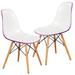 LeisureMod Dover Molded Side Chair, Set of 2 Leisuremod EP19WPR2