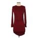 Zara W&B Collection Casual Dress - Sheath: Red Solid Dresses - Women's Size Small