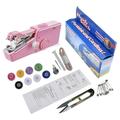 Handheld Sewing Machine Quick Sewing Portable Sewing Machine Mini Handheld Sewing Machine Portable Sewing Machine Suitable for Home (Pink)