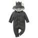 ZRBYWB Girls Romper Toddler Kids Girl Boy Cute Soild Long Sleeve Cartoon Ear Hooded Romper Jumpsuit Outfits Clothing For Kids