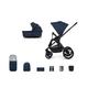 Venicci Tinum Edge 9 Piece 2in1 Pushchair Bundle (Ocean) Including Maxi COSI/Cybex adapters