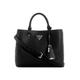 GUESS Damen Meridian Girlfriend Satchel Ranzen, Griffe Oben, Schwarz