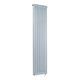 Milano Windsor - 1200W Traditional White Cast Iron Style Vertical Double Column Electric Radiator with Wi-Fi Thermostat and Chrome Cable Cover - 1500mm x 380mm