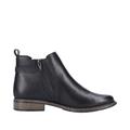 Rieker Z4981 light weight ankle boots with low heel (Black, uk_footwear_size_system, adult, women, numeric, medium, numeric_8)