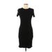 Zara Casual Dress - Bodycon: Black Solid Dresses - Women's Size Medium